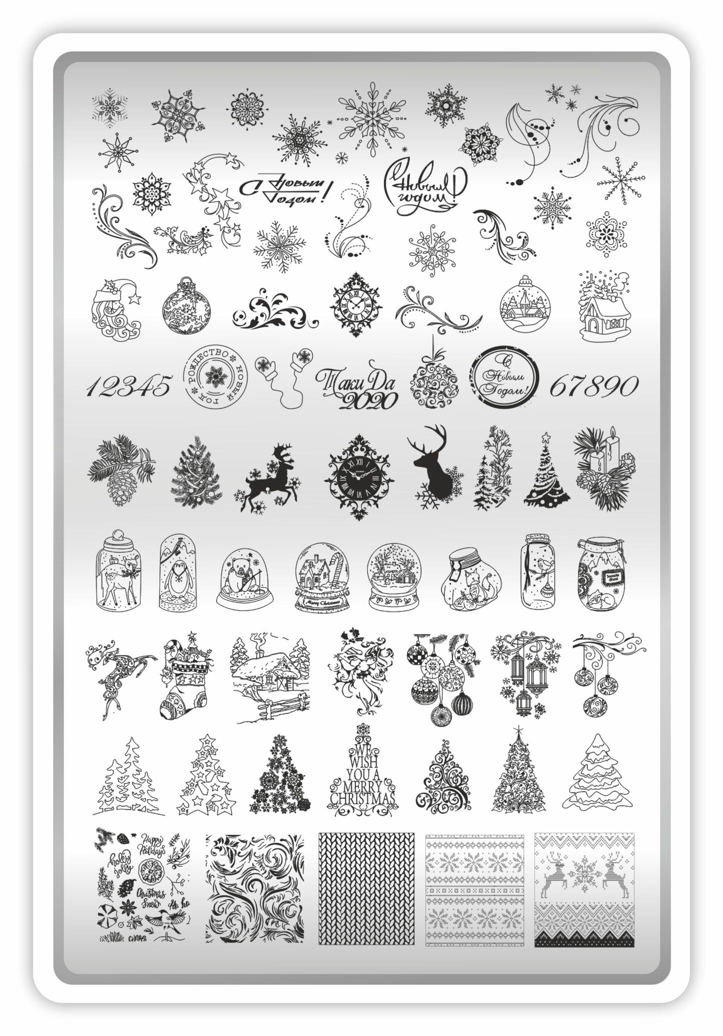 TakiDa Stamping Plate with Demo Sheet, 10