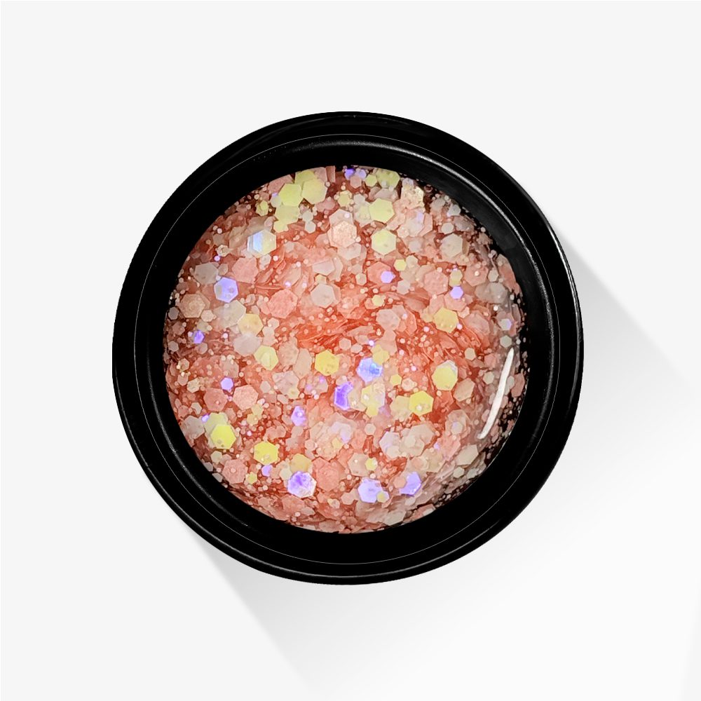 Art Gel Galaxy NATA Aurora – Gel con glitter multicolor para diseños de uñas