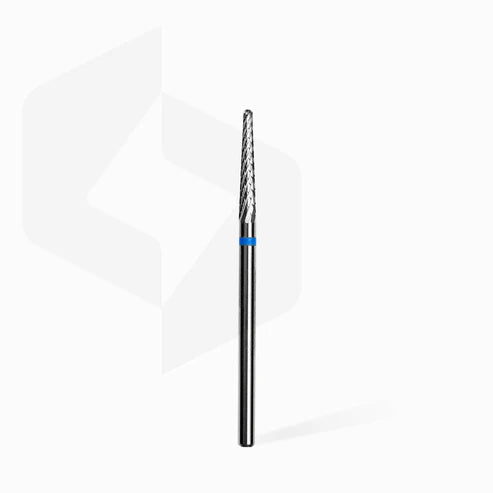 Fresa de carburo Cono. Azul, 2.3mm.