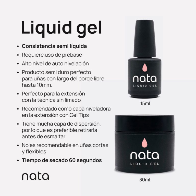 Gel de uñas NATA 15 ml – Líquido – nude rose