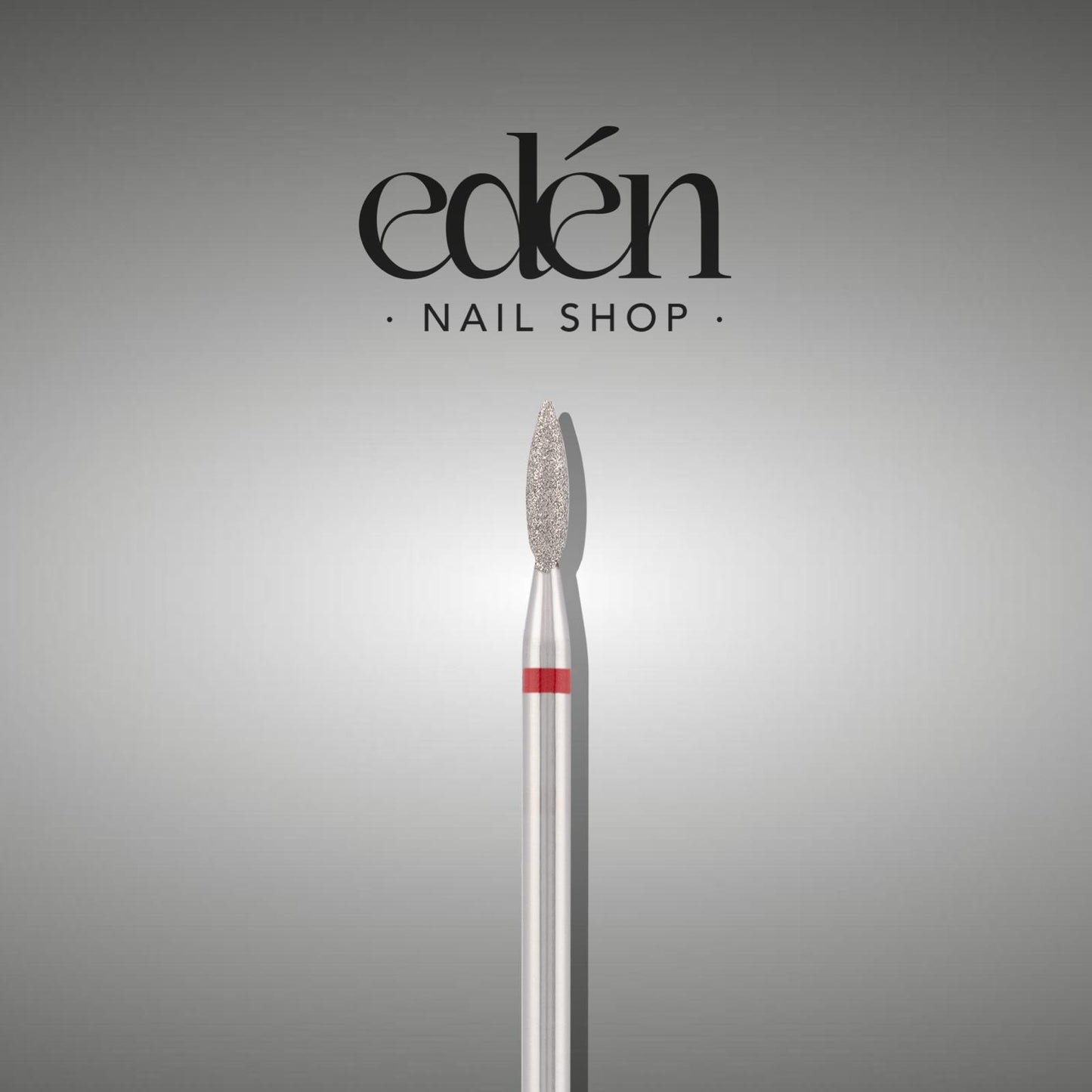 Fresa de diamante EDEN "LLAMA" rojo seguro, L- 8,0 mm, Ø2,1 mm