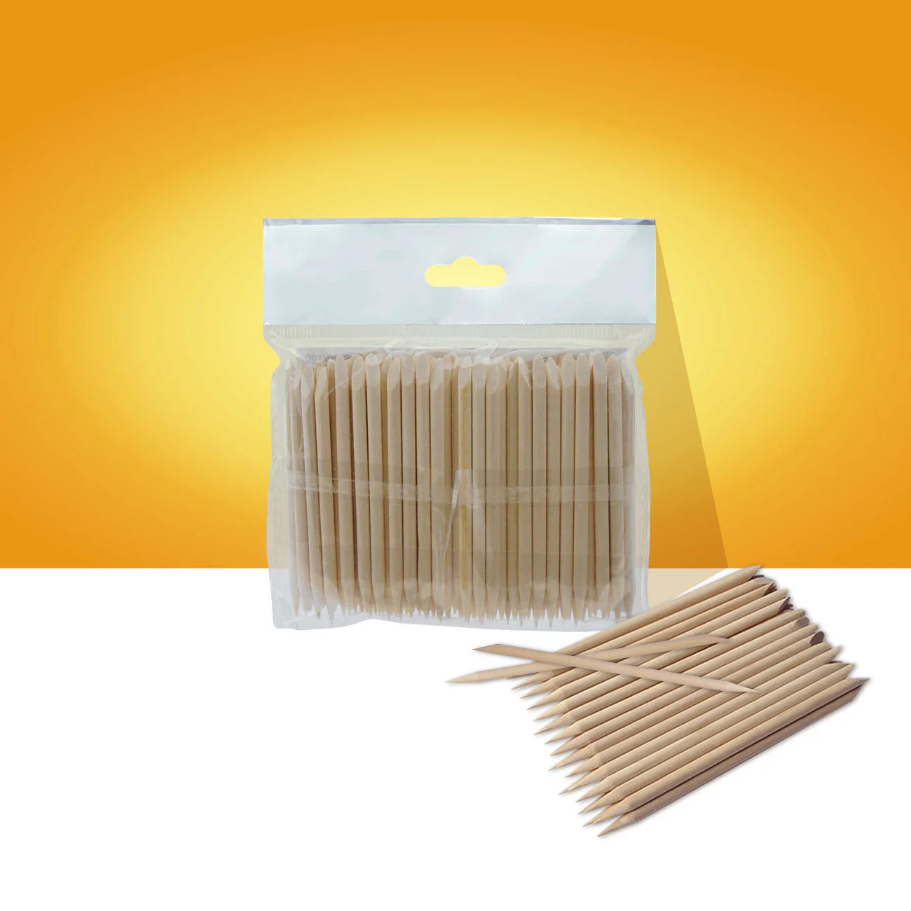 Palitos de naranjo EXPERT de madera 75 mm (100 pcs)