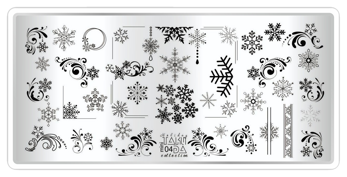 Small Stamping Plate Holiday 4 TakiDa 6*12 cm