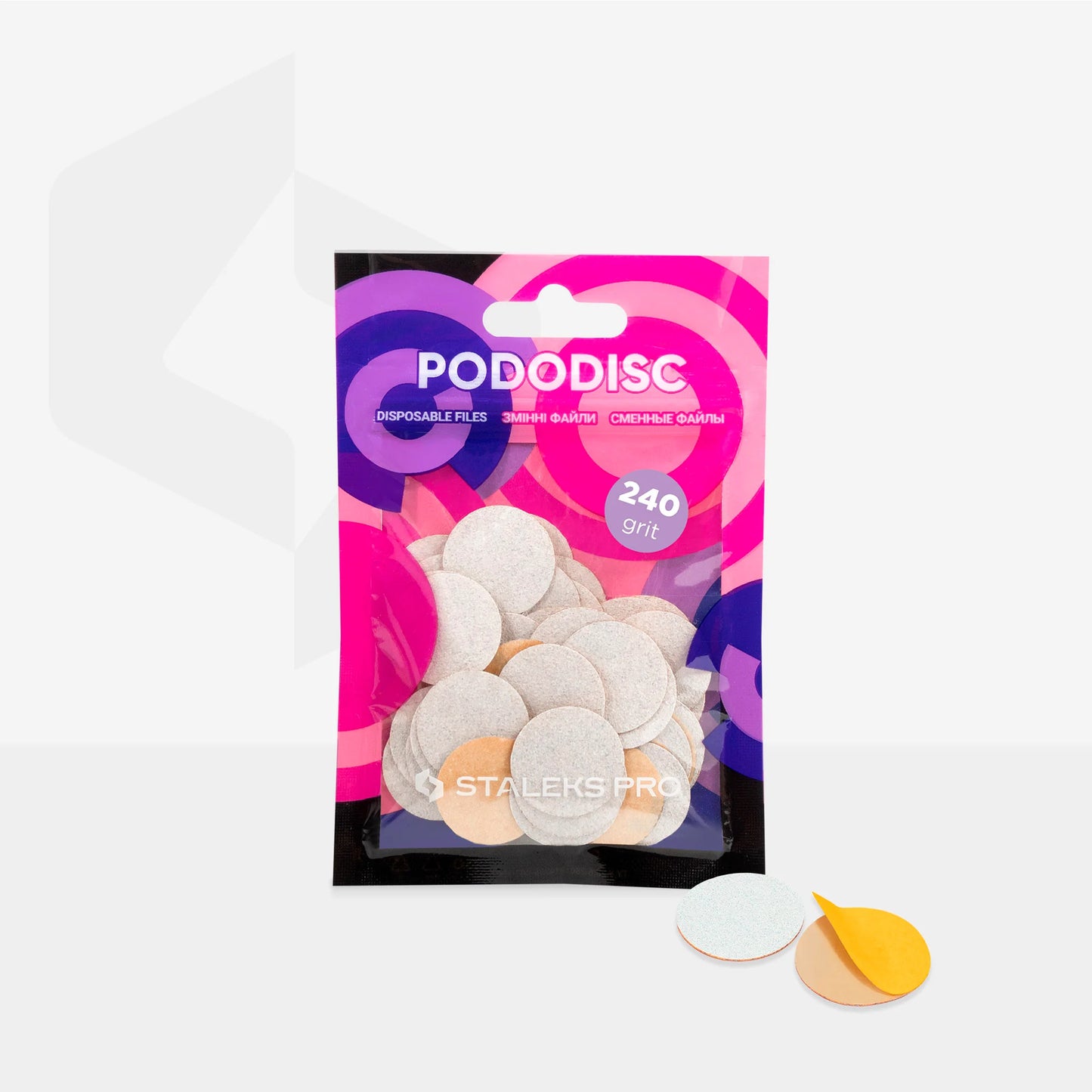 Recargas Blancas Para Disco De Pedicura PODODISC STALEKS PRO M (50Uds) 240grit