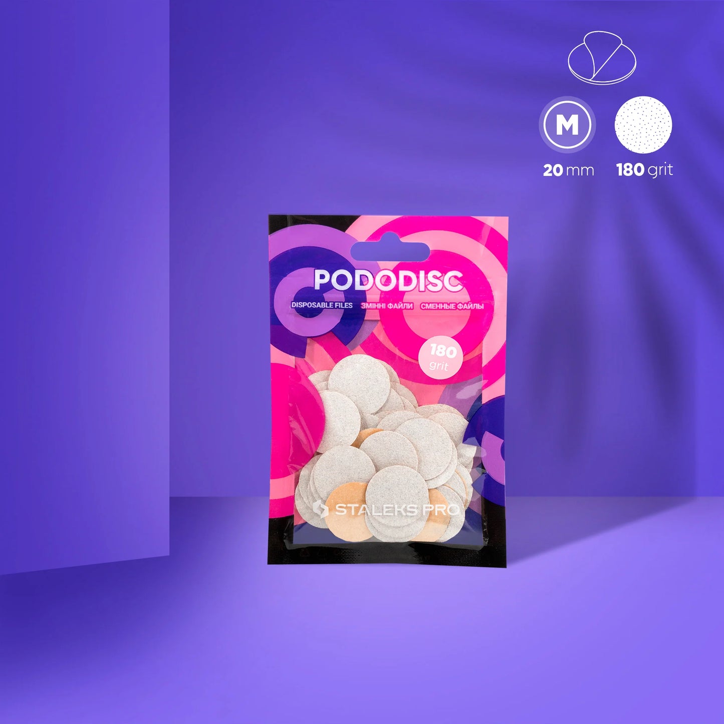 Recambios Blancos Para Disco De Pedicura PODODISC STALEKS PRO M (50 Pcs) 180grit