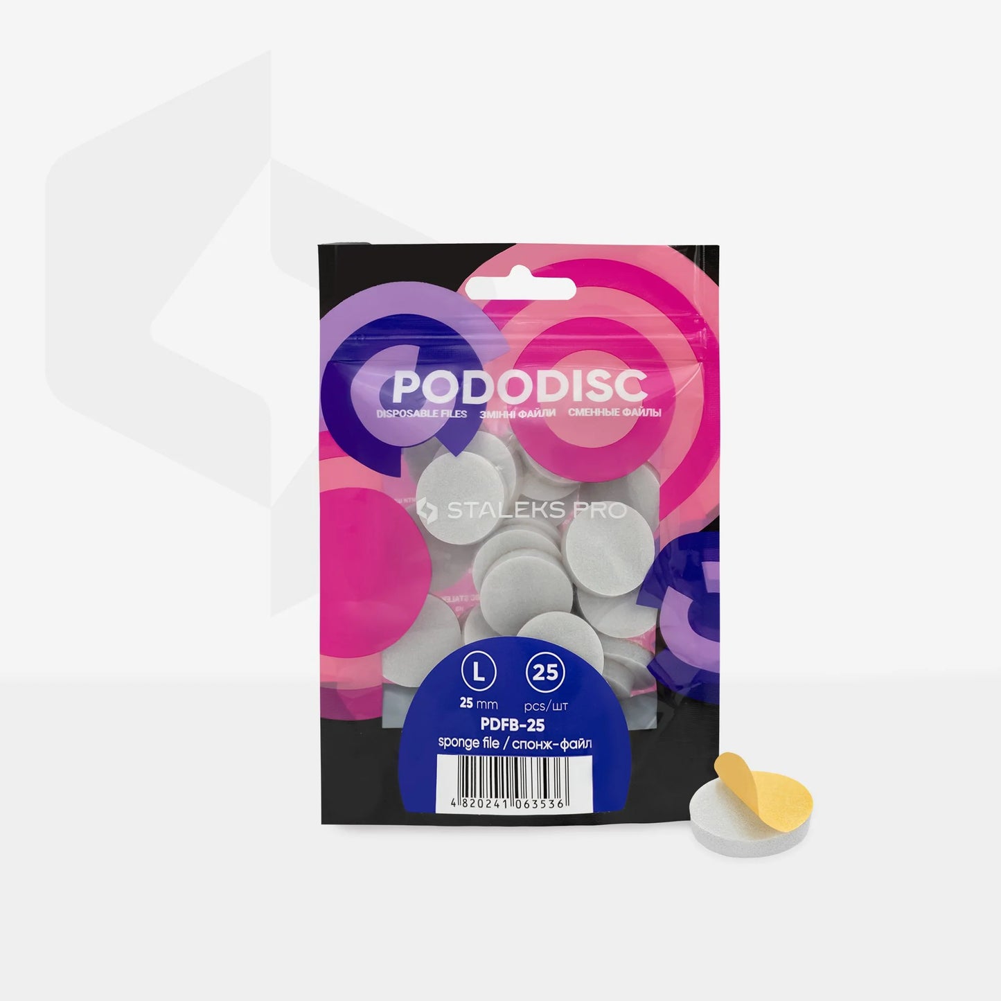 Pulidores -Esponjas Desechables Para El Disco De Pedicura PODODISC STALEKS PRO L (25 Uds.)