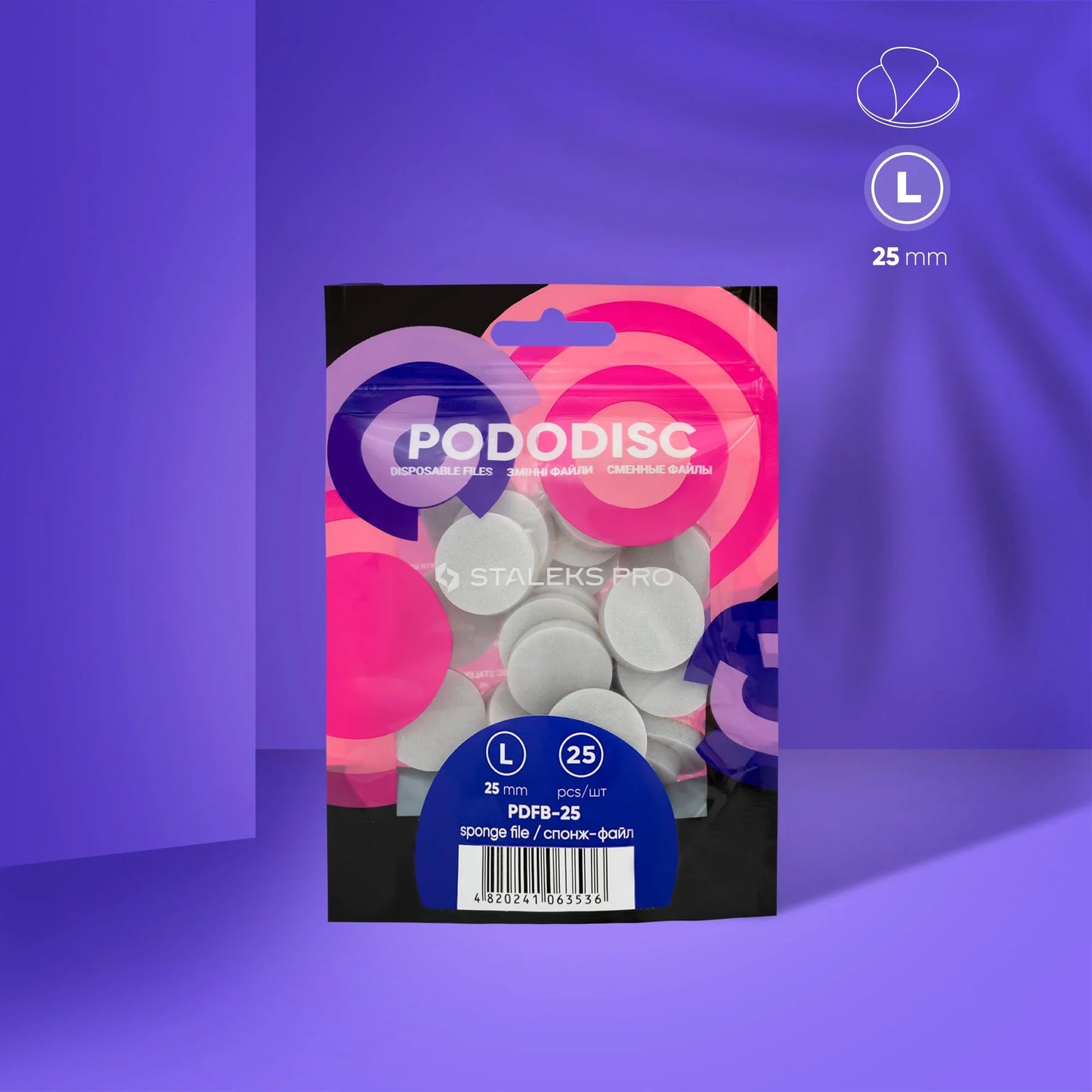 Pulidores -Esponjas Desechables Para El Disco De Pedicura PODODISC STALEKS PRO L (25 Uds.)