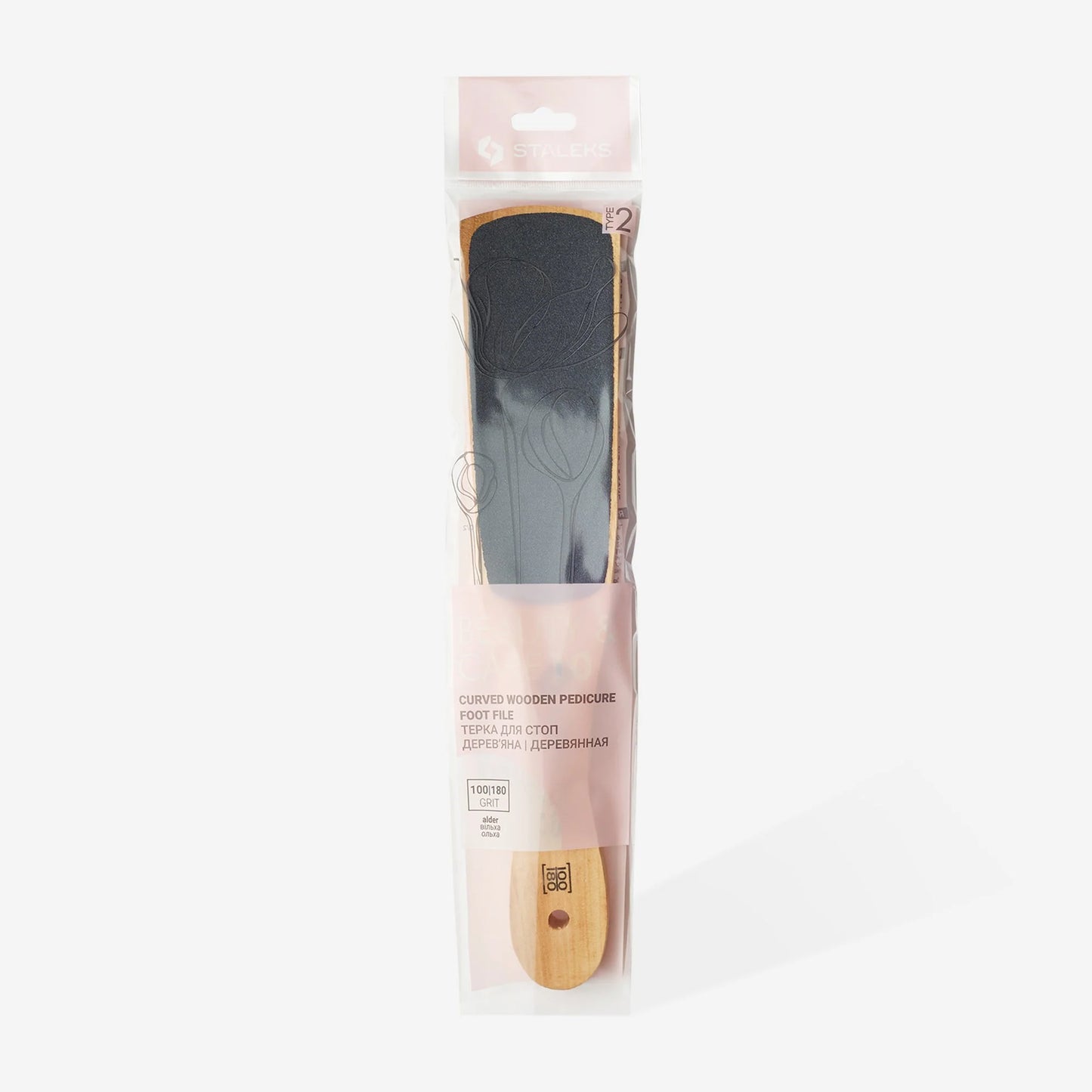 Wooden Foot File BEAUTY & CARE 10 TYPE 2 (100/180