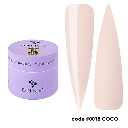 BUILDER GEL NEW FORMULA "DNKa", 15 ml #0018 Coco