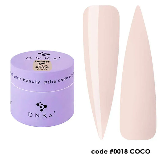 BUILDER GEL NEW FORMULA "DNKa", 15 ml #0018 Coco