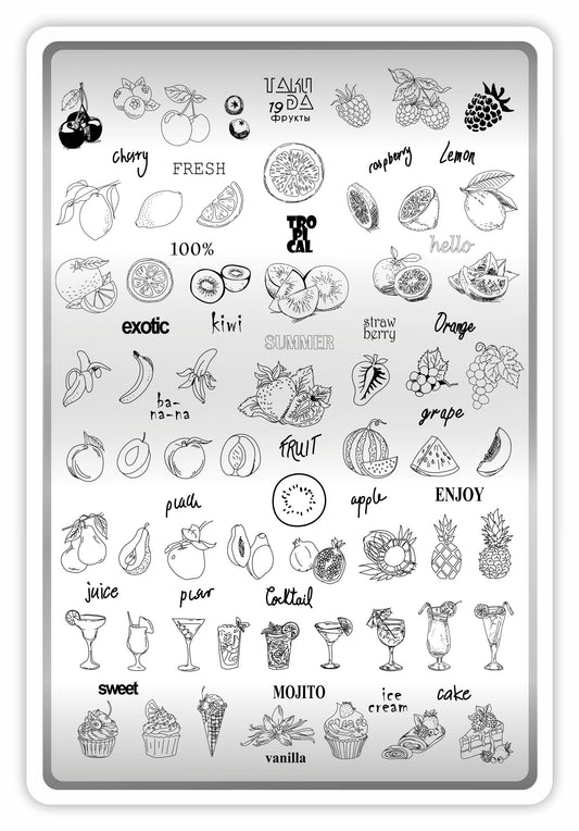 TakiDa Stamping Plate with Demo Sheet, 19