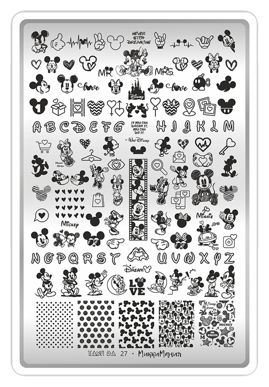 TakiDa Stamping Plate with Demo Sheet, 27