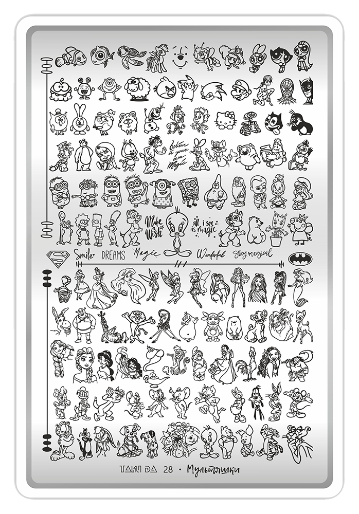 TakiDa Stamping Plate with Demo Sheet, 28