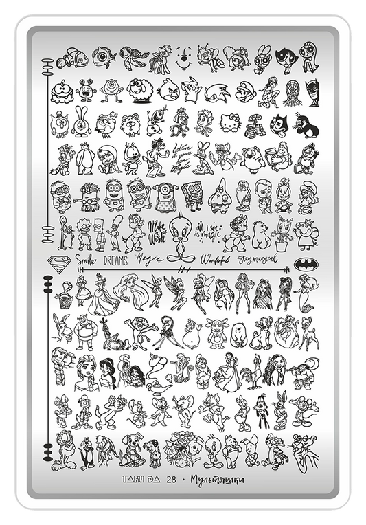 TakiDa Stamping Plate with Demo Sheet, 28