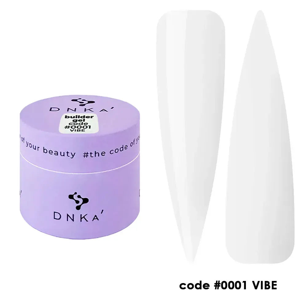 BUILDER GEL NEW FORMULA "DNKa", 15 ml #0001 Vibe