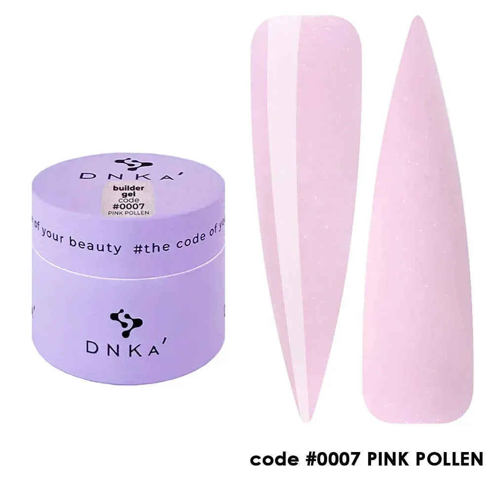 BUILDER GEL NEW FORMULA "DNKa", 15 ml #0007 Pink Pollen