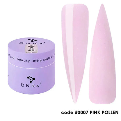 BUILDER GEL NEW FORMULA "DNKa", 15 ml #0007 Pink Pollen