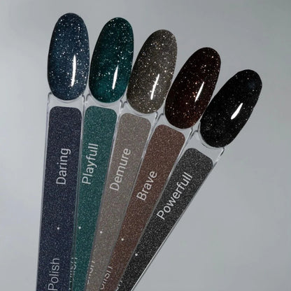 HEYLOVE Esmalte Semipermanente reflectante PLAYFULL. Verde oscuro