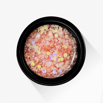Art Gel Galaxy NATA Aurora – Gel con glitter multicolor para diseños de uñas