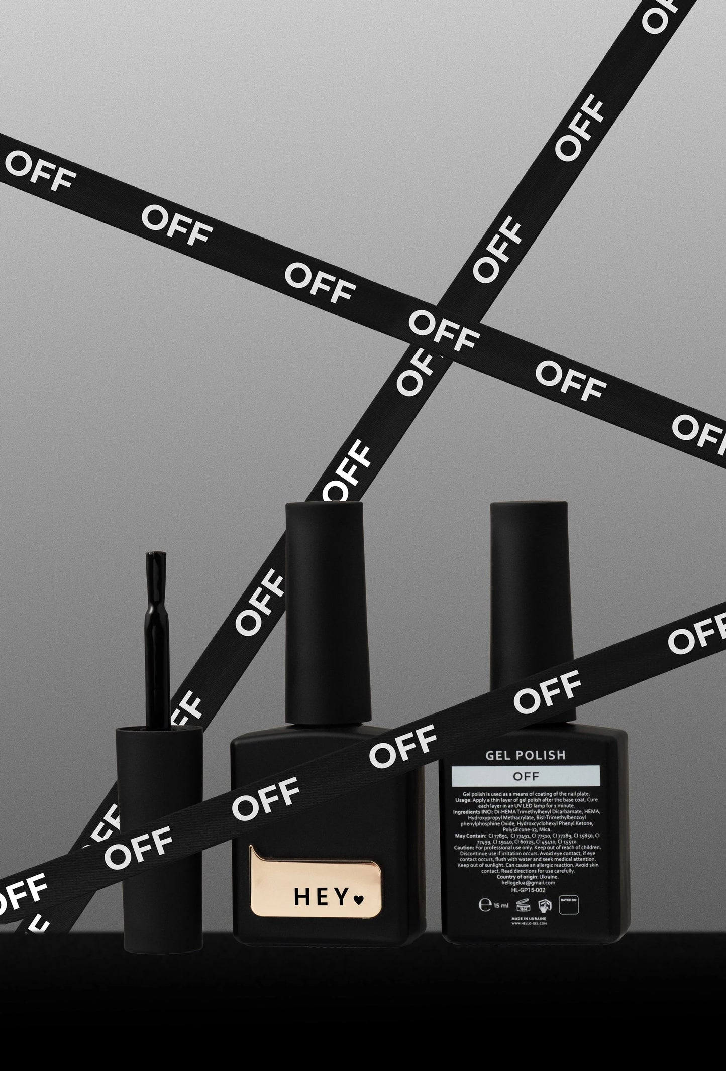 HEYLOVE Esmalte Semipermanente OFF. Negro