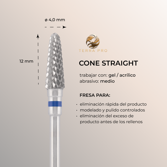Fresa de metal duro EDEN "CONE", azul, C-12,0 mm, Ø4,0 mm
