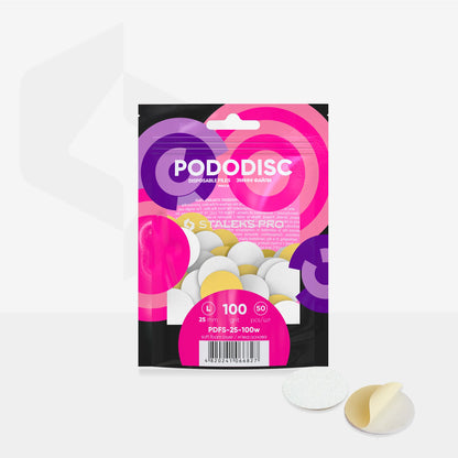 Archivos Desechables Blancos Con Una Capa De Espuma Suave Para El Disco De Pedicura PODODISC STALEKS PRO L (50 Unidades)