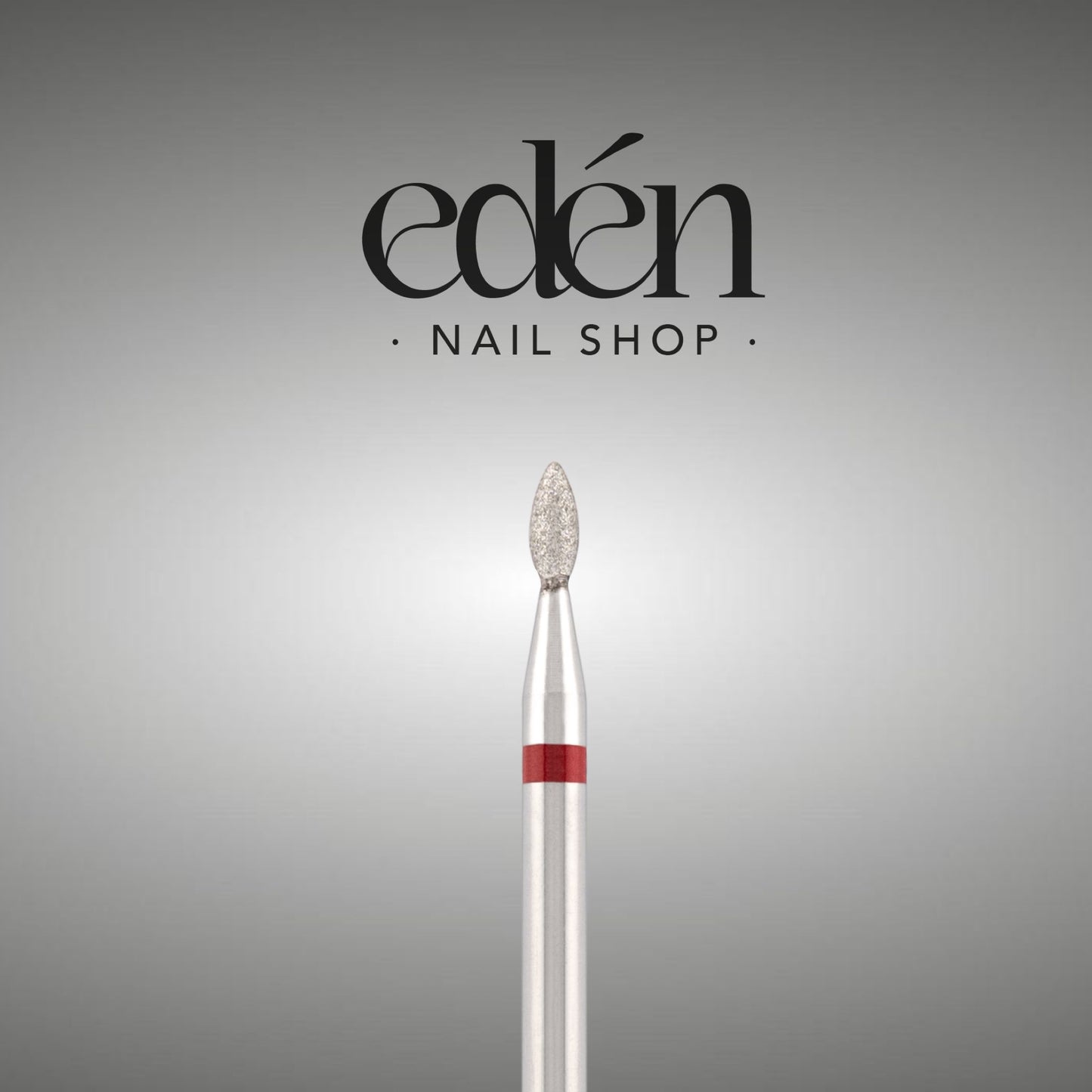 Fresa de diamante EDEN "gota" rojo, L- 4,5 mm, Ø1,8 mm