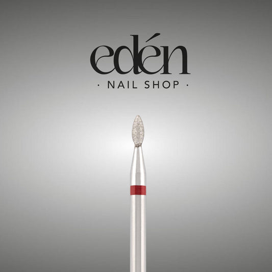 Fresa de diamante EDEN "gota" rojo, L- 4,5 mm, Ø1,8 mm