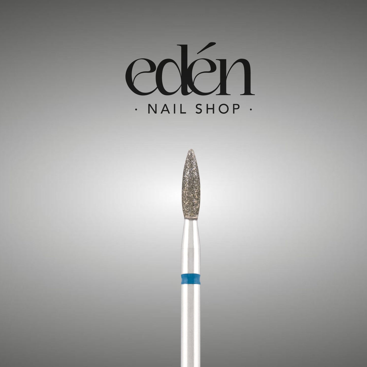 Fresa de diamante EDEN "LLAMA" azul seguro, L- 8,0 mm, Ø2,1 mm