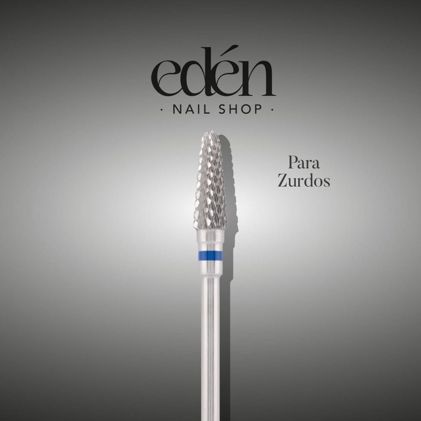 Broca de carburo EDEN "CONE RECTA" para zurdos, azul, L-12,0 mm, Ø4,0 mm