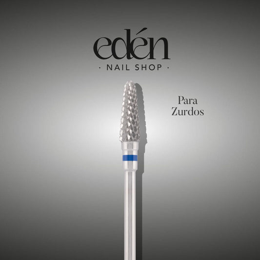 Broca de carburo EDEN "CONE RECTA" para zurdos, azul, L-12,0 mm, Ø4,0 mm