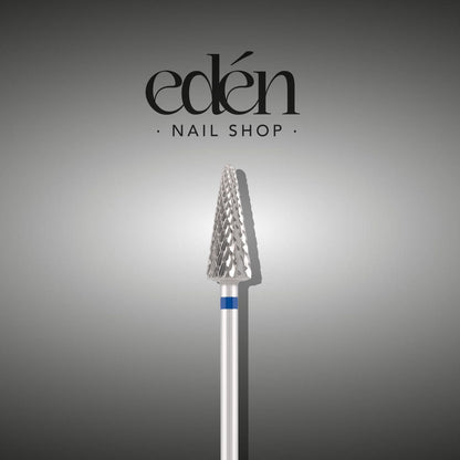 Broca de carburo EDEN " CONE ", azul, L-15,0 mm, Ø6,0 mm
