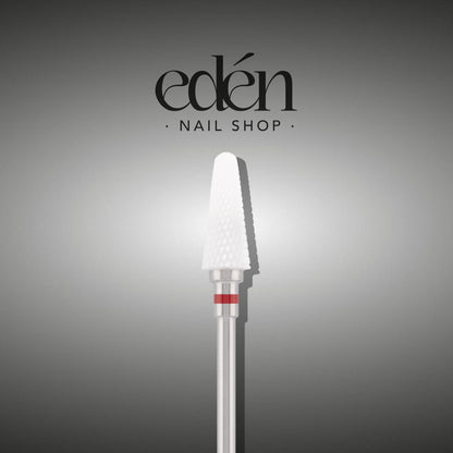 Broca de cerâmica EDEN "ROUNDED CONE", vermelha, C-13,0 mm, Ø4,0 mm