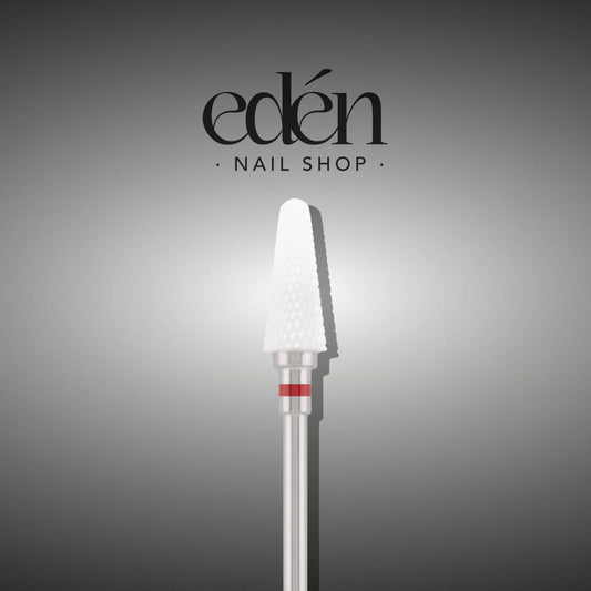 Broca de ceramica EDEN " ROUNDED CONE ", roja, L-13,0 mm, Ø4,0 mm