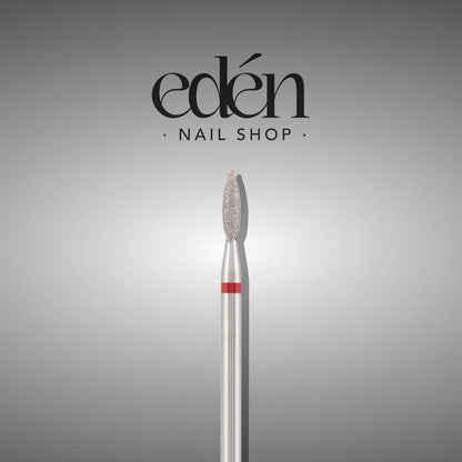 Fresa de diamante EDEN "CHAMA" vermelho seguro, C- 8,0 mm, Ø2,1 mm
