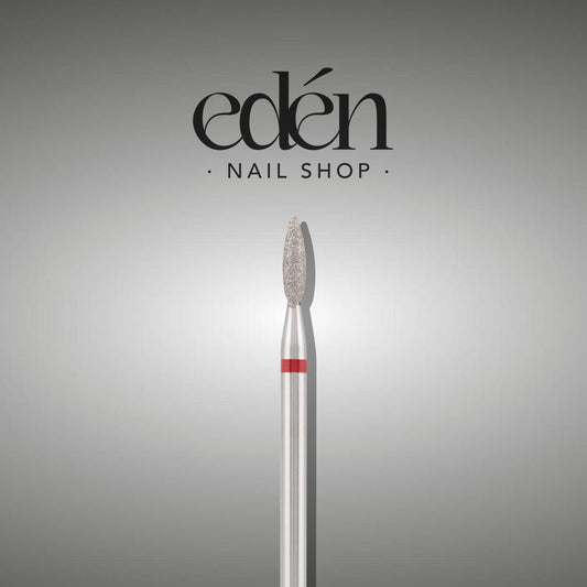 Fresa de diamante EDEN "LLAMA" rojo seguro, L- 8,0 mm, Ø2,1 mm