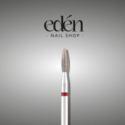 Broca de diamante EDEN "CHAMA" vermelho intenso, L- 8,0 mm, Ø2,1 mm