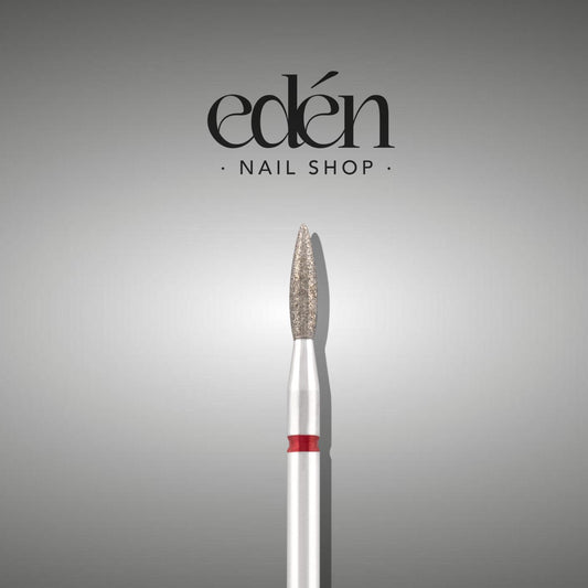 Fresa de diamante EDEN "LLAMA" rojo intenso, L- 8,0 mm, Ø2,1 mm