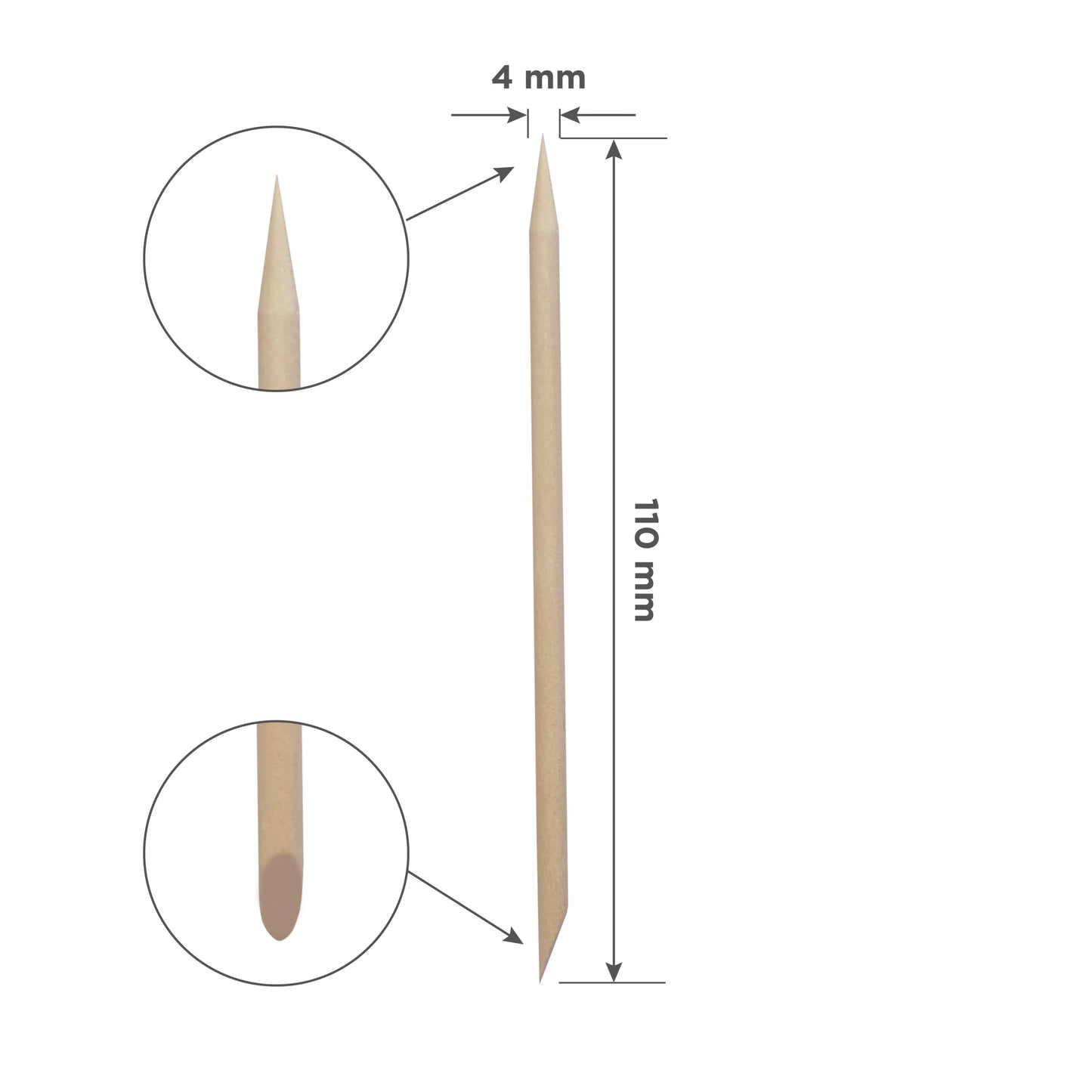 Palito De Naranjo STALEKS PRO Para Manicura, De Madera, 110 Mm