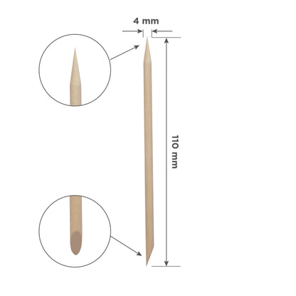 Palito De Naranjo STALEKS PRO Para Manicura, De Madera, 110 Mm