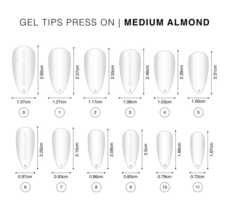 Gel tips nails PRESS ON Natural Nude Nata – forma almendra tamaño mediano