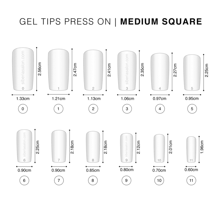 Gel tips nails PRESS ON Baby Boomer Nata – forma cuadrada tamaño mediano medium square