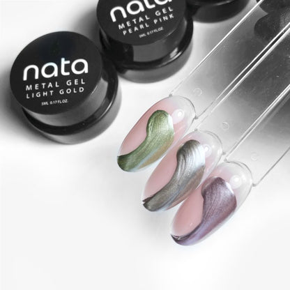 Paint Gel Metal Pink Gold Nata