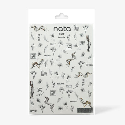 Slider Nata S011 – Pegatinas de agua para uñas
